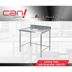 LANDING TABLE WITH SCRAP HOLE
